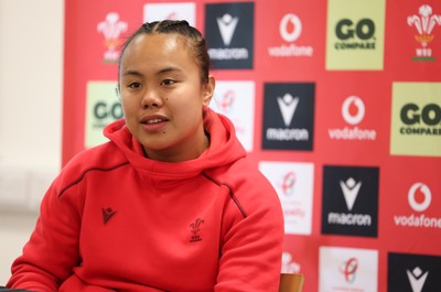 010426 - Wales Women Rugby Press Conference - Jenna De Vera during a press conference ahead for the start of the Women’s 6 Nations