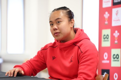 010426 - Wales Women Rugby Press Conference - Jenna De Vera during a press conference ahead for the start of the Women’s 6 Nations