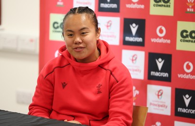010426 - Wales Women Rugby Press Conference - Jenna De Vera during a press conference ahead for the start of the Women’s 6 Nations