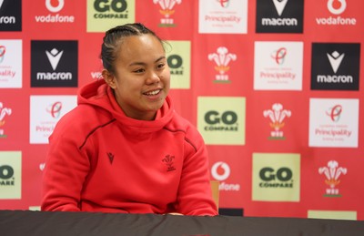 010426 - Wales Women Rugby Press Conference - Jenna De Vera during a press conference ahead for the start of the Women’s 6 Nations