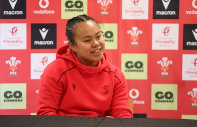010426 - Wales Women Rugby Press Conference - Jenna De Vera during a press conference ahead for the start of the Women’s 6 Nations