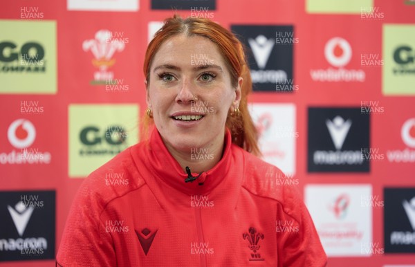 010426 - Wales Women Rugby Press Conference - Georgia Evans during a press conference ahead for the start of the Women’s 6 Nations