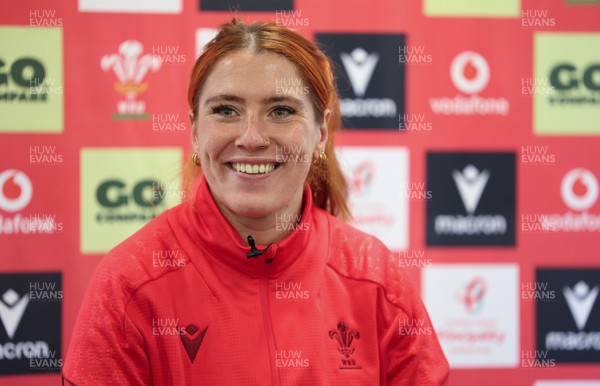 010426 - Wales Women Rugby Press Conference - Georgia Evans during a press conference ahead for the start of the Women’s 6 Nations