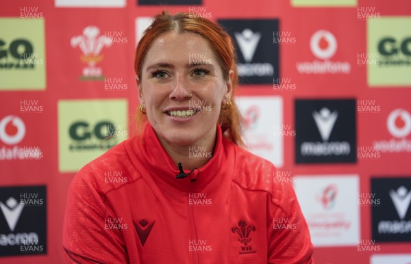 010426 - Wales Women Rugby Press Conference - Georgia Evans during a press conference ahead for the start of the Women’s 6 Nations