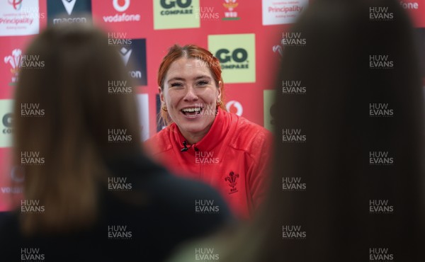 010426 - Wales Women Rugby Press Conference - Georgia Evans during a press conference ahead for the start of the Women’s 6 Nations