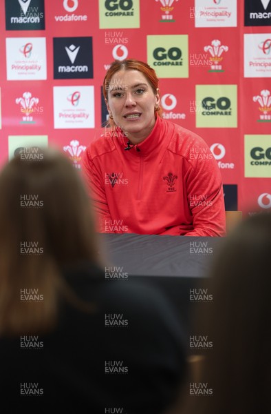 010426 - Wales Women Rugby Press Conference - Georgia Evans during a press conference ahead for the start of the Women’s 6 Nations