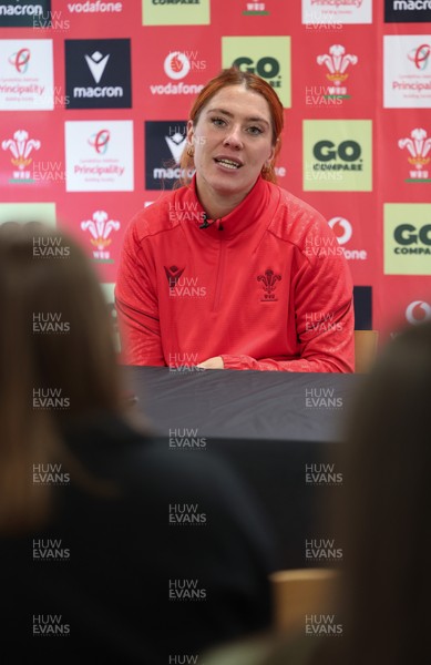 010426 - Wales Women Rugby Press Conference - Georgia Evans during a press conference ahead for the start of the Women’s 6 Nations