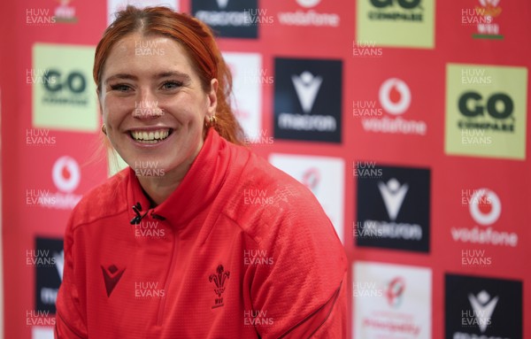 010426 - Wales Women Rugby Press Conference - Georgia Evans during a press conference ahead for the start of the Women’s 6 Nations