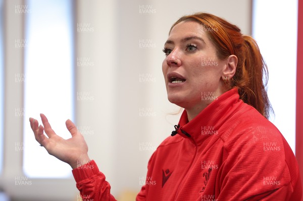 010426 - Wales Women Rugby Press Conference - Georgia Evans during a press conference ahead for the start of the Women’s 6 Nations