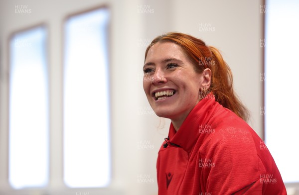 010426 - Wales Women Rugby Press Conference - Georgia Evans during a press conference ahead for the start of the Women’s 6 Nations