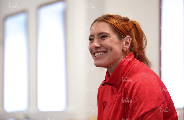 010426 - Wales Women Rugby Press Conference - Georgia Evans during a press conference ahead for the start of the Women’s 6 Nations