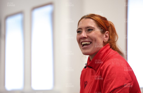 010426 - Wales Women Rugby Press Conference - Georgia Evans during a press conference ahead for the start of the Women’s 6 Nations