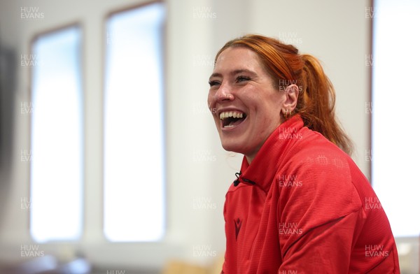 010426 - Wales Women Rugby Press Conference - Georgia Evans during a press conference ahead for the start of the Women’s 6 Nations