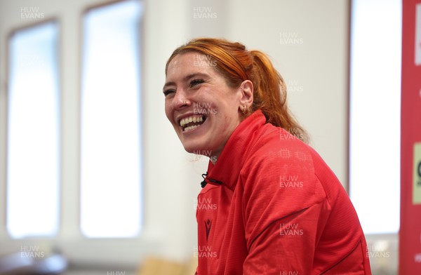 010426 - Wales Women Rugby Press Conference - Georgia Evans during a press conference ahead for the start of the Women’s 6 Nations