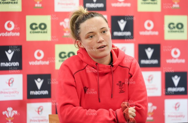 010426 - Wales Women Rugby Press Conference - Alisha Joyce during a press conference ahead for the start of the Women’s 6 Nations