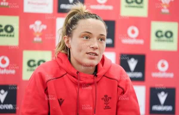 010426 - Wales Women Rugby Press Conference - Alisha Joyce during a press conference ahead for the start of the Women’s 6 Nations