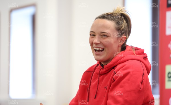 010426 - Wales Women Rugby Press Conference - Alisha Joyce during a press conference ahead for the start of the Women’s 6 Nations