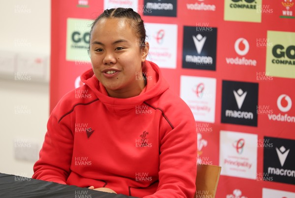 010426 - Wales Women Rugby Press Conference - Jenna De Vera during a press conference ahead for the start of the Women’s 6 Nations