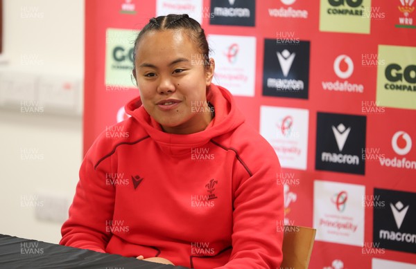 010426 - Wales Women Rugby Press Conference - Jenna De Vera during a press conference ahead for the start of the Women’s 6 Nations