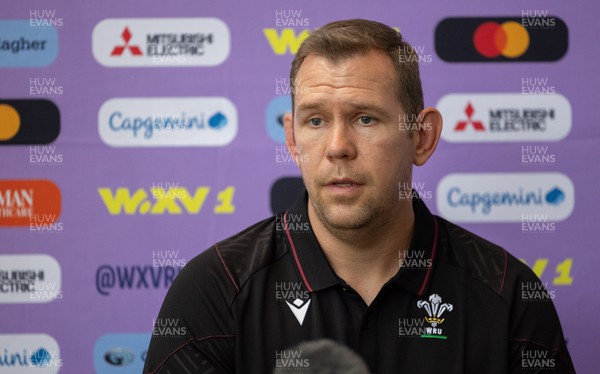011123 - Wales Women Rugby Press Conference - Wales head coach Ioan Cunningham during a press conference ahead of their final WXV1 match against Australia