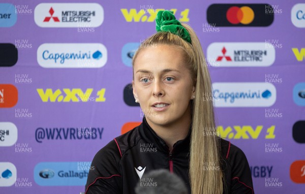 011123 - Wales Women Rugby Press Conference - Wales captain Hannah Jones during a press conference ahead of their final WXV1 match against Australia