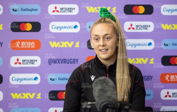 011123 - Wales Women Rugby Press Conference - Wales captain Hannah Jones during a press conference ahead of their final WXV1 match against Australia