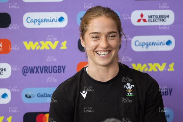 011123 - Wales Women Rugby Press Conference - Wales’ Lisa Neumann during a press conference ahead of their final WXV1 match against Australia