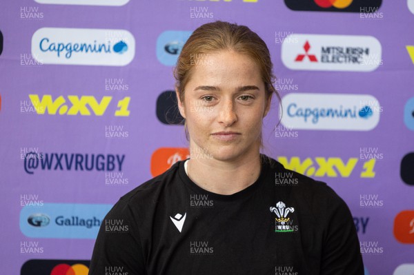 011123 - Wales Women Rugby Press Conference - Wales’ Lisa Neumann during a press conference ahead of their final WXV1 match against Australia