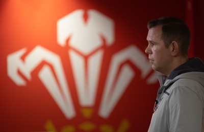 030323 - WRU Press Conference - Wales Women head coach Ioan Cunningham speaks to the media during a press conference to announce 25 full time contracted players to the Wales Women Squad