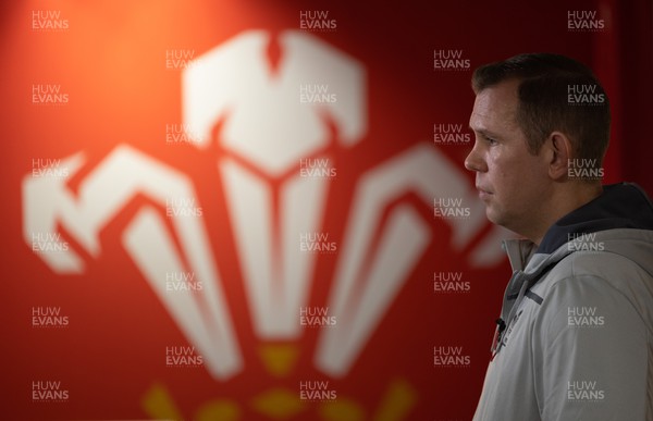 030323 - WRU Press Conference - Wales Women head coach Ioan Cunningham speaks to the media during a press conference to announce 25 full time contracted players to the Wales Women Squad
