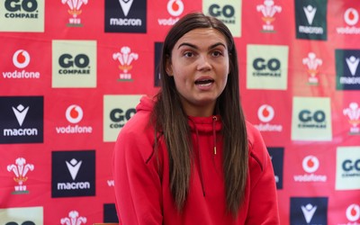 040526 - Wales Women Rugby Press Conference - Bryonie King during press conference ahead of the Women’s 6 Nations match against Ireland