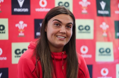 040526 - Wales Women Rugby Press Conference - Bryonie King during press conference ahead of the Women’s 6 Nations match against Ireland