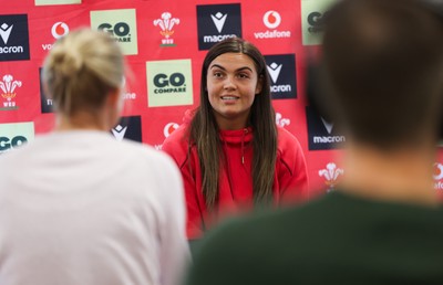040526 - Wales Women Rugby Press Conference - Bryonie King during press conference ahead of the Women’s 6 Nations match against Ireland