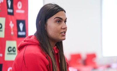 040526 - Wales Women Rugby Press Conference - Bryonie King during press conference ahead of the Women’s 6 Nations match against Ireland