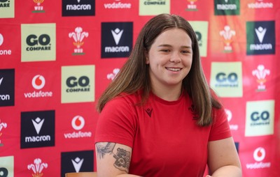040526 - Wales Women Rugby Press Conference - Maisie Davies during press conference ahead of the Women’s 6 Nations match against Ireland