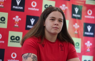 040526 - Wales Women Rugby Press Conference - Maisie Davies during press conference ahead of the Women’s 6 Nations match against Ireland