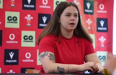 040526 - Wales Women Rugby Press Conference - Maisie Davies during press conference ahead of the Women’s 6 Nations match against Ireland