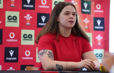 040526 - Wales Women Rugby Press Conference - Maisie Davies during press conference ahead of the Women’s 6 Nations match against Ireland