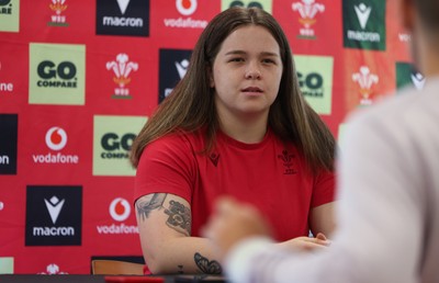 040526 - Wales Women Rugby Press Conference - Maisie Davies during press conference ahead of the Women’s 6 Nations match against Ireland