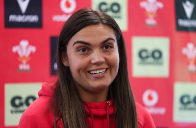 040526 - Wales Women Rugby Press Conference - Bryonie King during press conference ahead of the Women’s 6 Nations match against Ireland