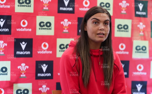 040526 - Wales Women Rugby Press Conference - Bryonie King during press conference ahead of the Women’s 6 Nations match against Ireland