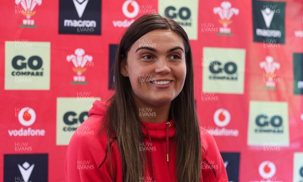 040526 - Wales Women Rugby Press Conference - Bryonie King during press conference ahead of the Women’s 6 Nations match against Ireland