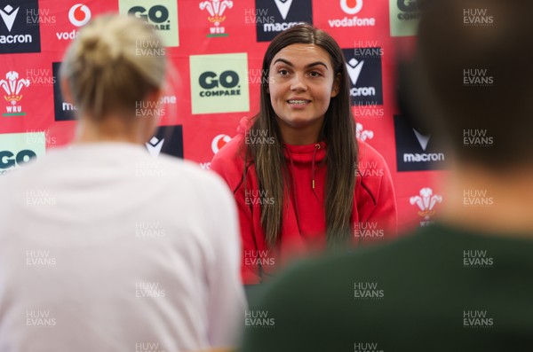 040526 - Wales Women Rugby Press Conference - Bryonie King during press conference ahead of the Women’s 6 Nations match against Ireland
