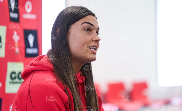 040526 - Wales Women Rugby Press Conference - Bryonie King during press conference ahead of the Women’s 6 Nations match against Ireland