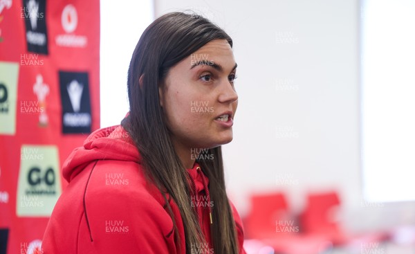 040526 - Wales Women Rugby Press Conference - Bryonie King during press conference ahead of the Women’s 6 Nations match against Ireland