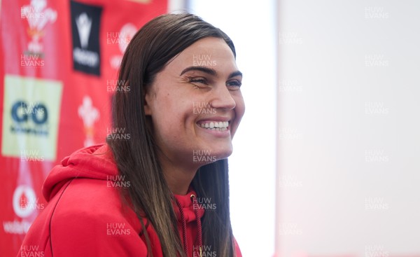 040526 - Wales Women Rugby Press Conference - Bryonie King during press conference ahead of the Women’s 6 Nations match against Ireland