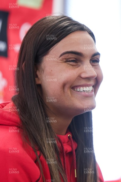 040526 - Wales Women Rugby Press Conference - Bryonie King during press conference ahead of the Women’s 6 Nations match against Ireland