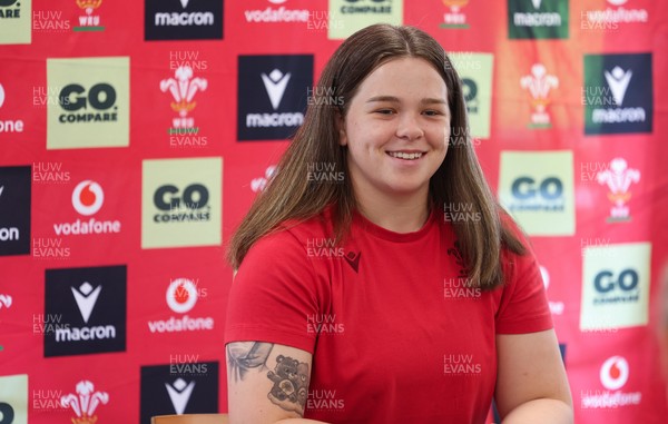 040526 - Wales Women Rugby Press Conference - Maisie Davies during press conference ahead of the Women’s 6 Nations match against Ireland