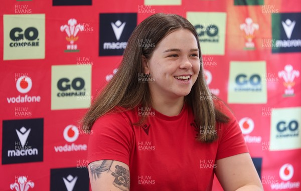 040526 - Wales Women Rugby Press Conference - Maisie Davies during press conference ahead of the Women’s 6 Nations match against Ireland