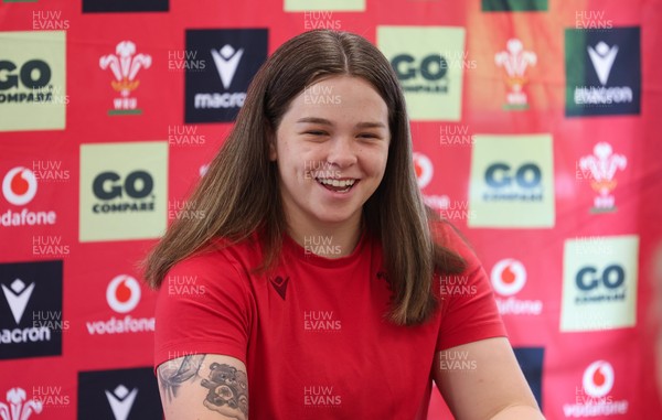 040526 - Wales Women Rugby Press Conference - Maisie Davies during press conference ahead of the Women’s 6 Nations match against Ireland